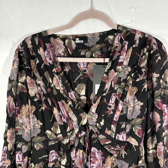 NWT The Kooples [ SZ 3 ] English Rose Floral Long Sleeve Maxi Dress Black #U1266 - Picture 10 of 16